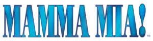 Mamma Mia Musical Type Logo in blue